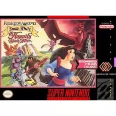 Snow White in Happily Ever After SNES box art – retro game for Super Nintendo