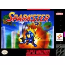 Sparkster SNES box art – retro game for Super Nintendo