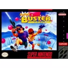 Super Buster Bros. SNES box art – retro game for Super Nintendo