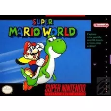 Super Mario World SNES box art – platformer for Super Nintendo
