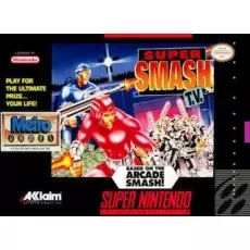 Super Smash TV SNES box art – retro game for Super Nintendo