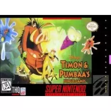 Timon and Pumbaa Jungle Games SNES box art – retro game for Super Nintendo
