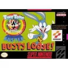 Tiny Toon Adventures Buster Busts Loose SNES box art – retro game for Super Nintendo