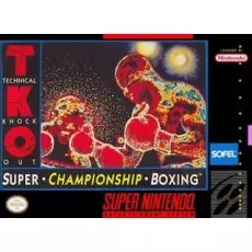 TKO Super Championship Boxing SNES box art – retro game for Super Nintendo