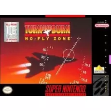 Turn and Burn No Fly Zone SNES box art – retro game for Super Nintendo