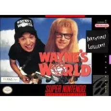 Wayne's World SNES box art – retro game for Super Nintendo