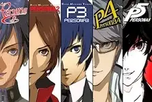 Main protagonists from Persona 1 to Persona 5 representing the evolution of dungeon crawling RPGs and social simulation gameplay