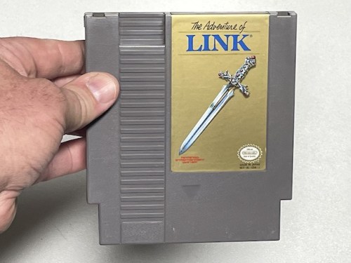 Zelda II Gold Cart Nintendo NES Gray - Nintendo NES Game