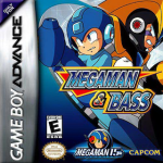 Mega Man and Bass art work – action platformer for Nintendo Game Boy Advance