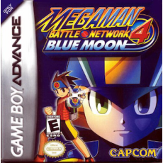 Mega Man Battle Network 4 Blue Moon art work – action platformer for Nintendo Game Boy Advance
