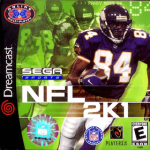 NFL 2K1 art work for the sega DreamCast