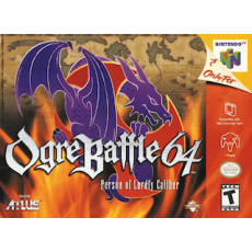 Ogre Battle 64: Person of Lordly Caliber N64 box art – retro game for Nintendo 64