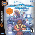 Phantasy Star Online Version 2 art work for the sega DreamCast