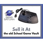 Official Sega Saturn Virtua Stick arcade controller with joystick and six-button layout