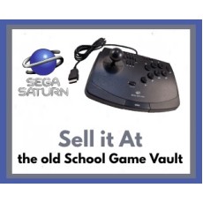 Official Sega Saturn Virtua Stick arcade controller with joystick and six-button layout