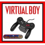 Official Virtual Boy controller with dual D-pads and Nintendo branding on black surface