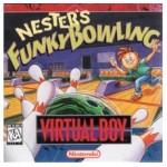 Nester’s Funky Bowling box art with Nester bowling in a cartoon alley with funky colors