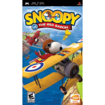 Snoopy vs. the Red Baron art work – video game for PlayStation Portable